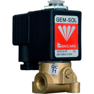 BACCARA GEMSOL 12VDC 3 VÍAS BASE LATÓN